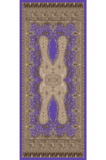 Mürdüm Sahara Desen Pamuk İpek Şal