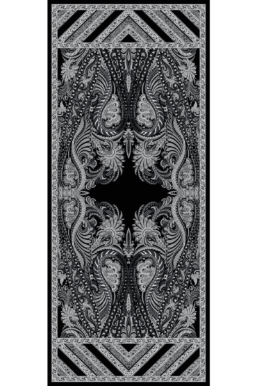 Siyah New Desen Pamuk İpek Şal