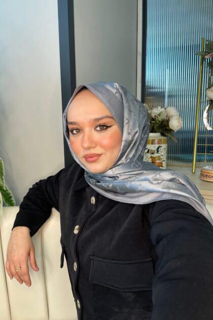 İthal Lv Kaşmir İpek Şal 49104 - Gri