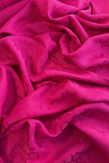 Fuşya Bloom Desen Jakar Şal