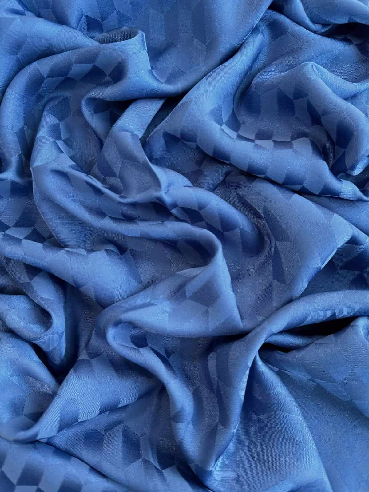 İndigo Qoza Desen Jakar Şal