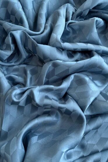 Turkuaz Qoza Desen Jakar Şal