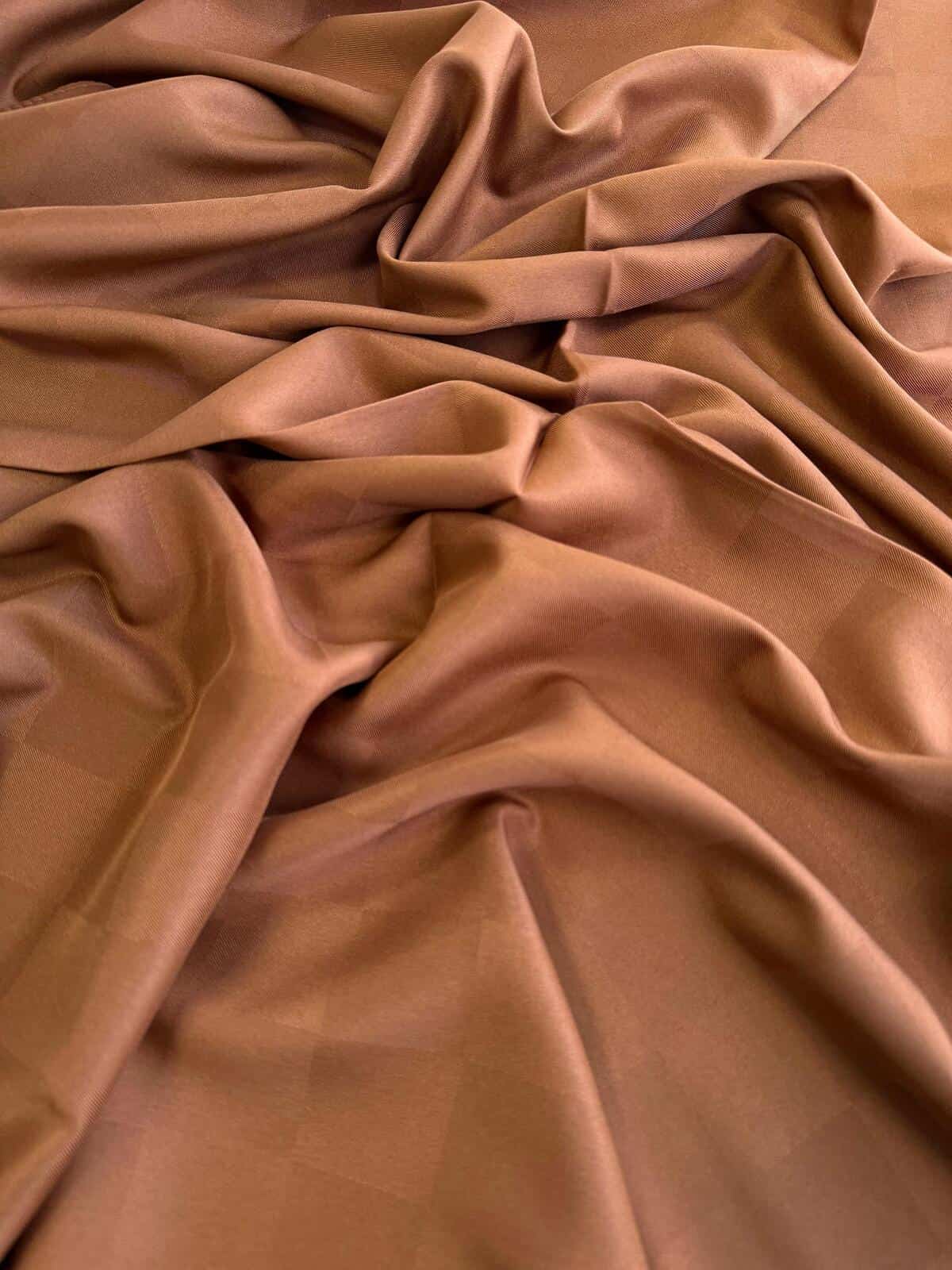 Çikolata Dama Desen Jakar Şal