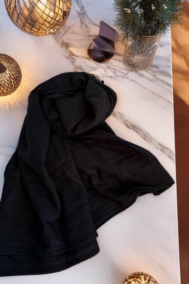 Siyah Esinti His Pamuk Şal