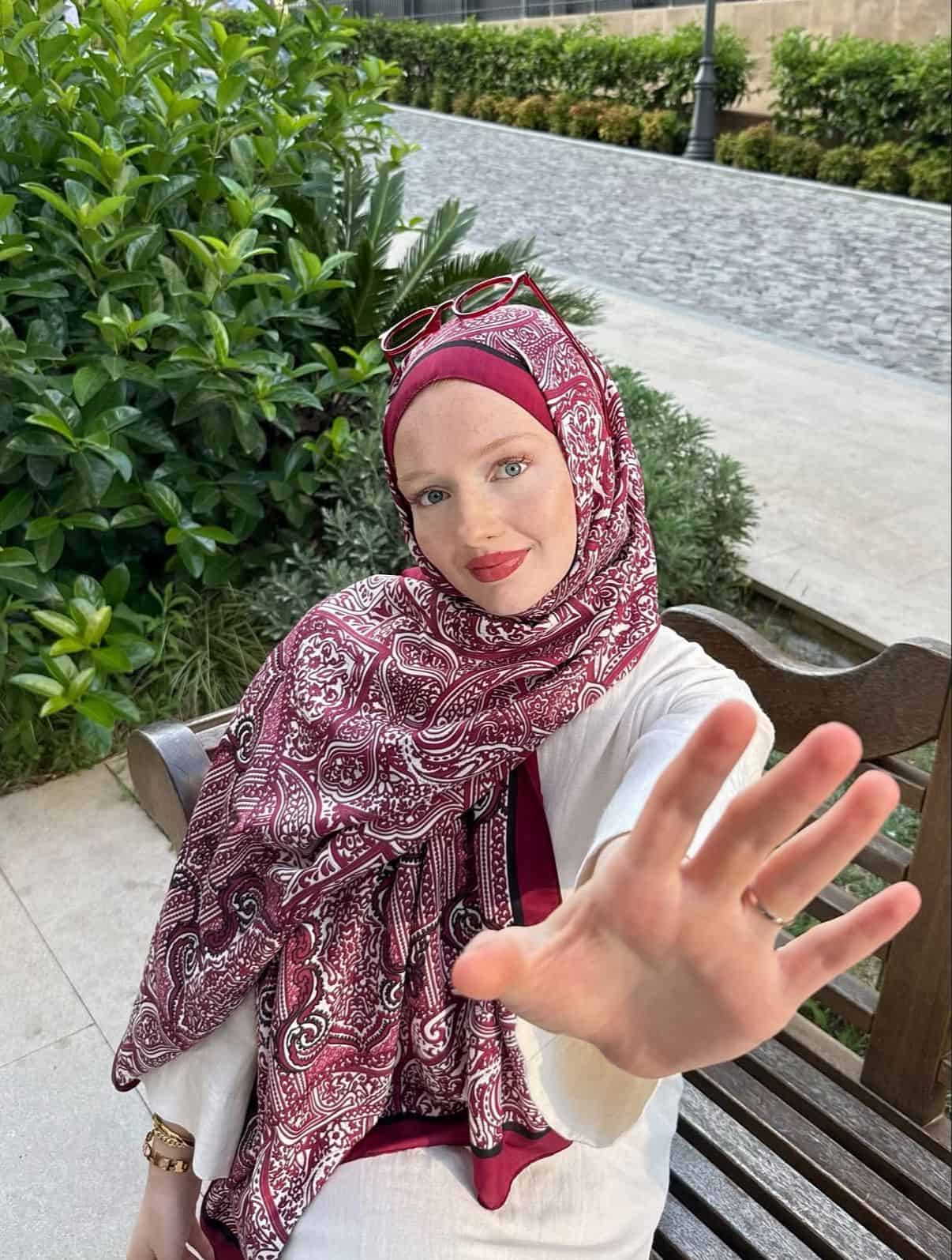 Deryanın Seçimi Bordo Soléa Desen İpek Pamuk Şal - Görsel 6