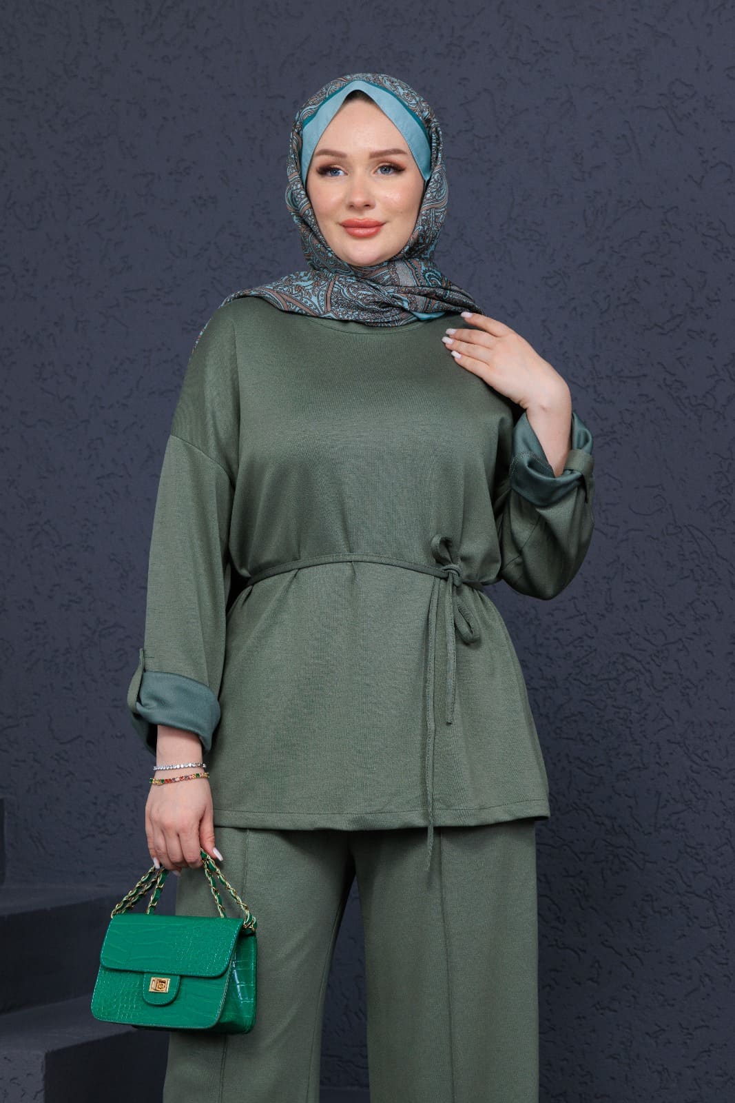 Oys Bağlamalı İkili Takım TK100240 - Haki - Görsel 2