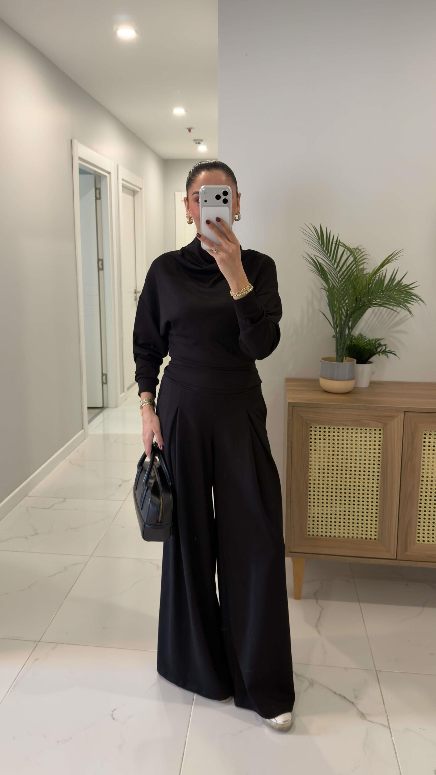 Siyah Balıkçı Yaka Marka Model Modal Takım