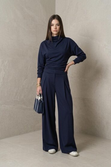 Lacivert Balıkçı Yaka Marka Model Modal Takım