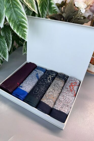 Etro-Etnik Desen Pamuk Şal Avantajlı Kutu Set