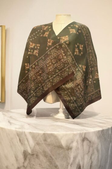 Zarif Haki Desen Pamuk Şal