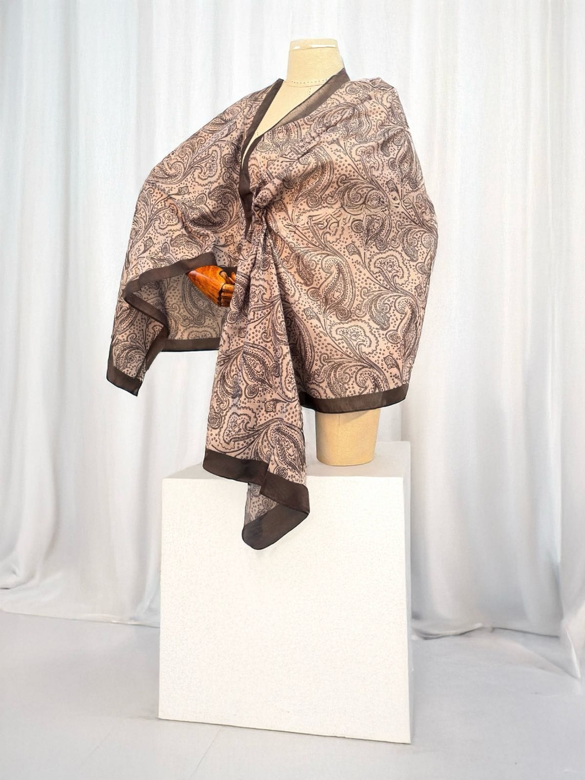 Bej Zenya Desen Pamuk Şal