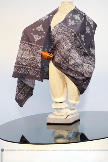 Füme Zarif Desen Pamuk Soft Şal