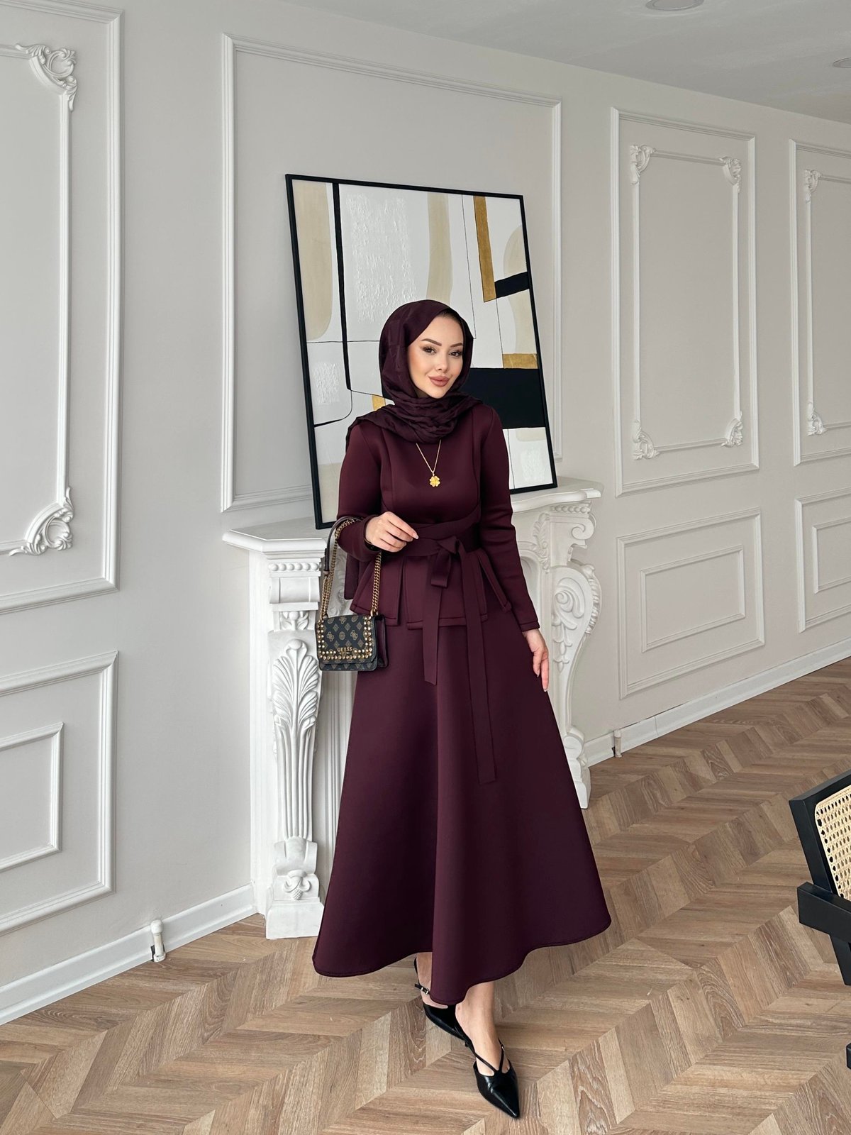 Esla Scuba Etekli Takım TK100432 - Bordo - Görsel 3