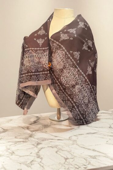 Füme Zarif Desen Pamuk Şal