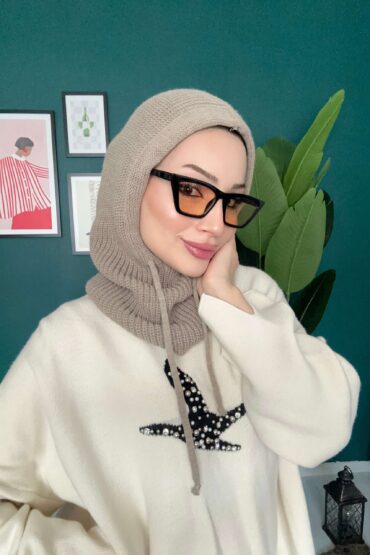 Triko Başlık Balaclava 25801 - Koyu Vizon