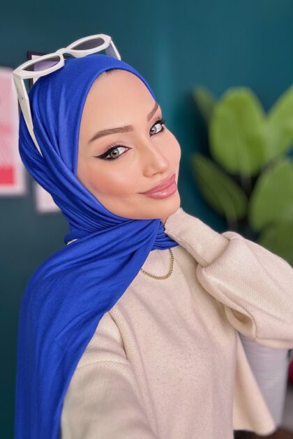 Penye Şal Hijap Modeli - Saks