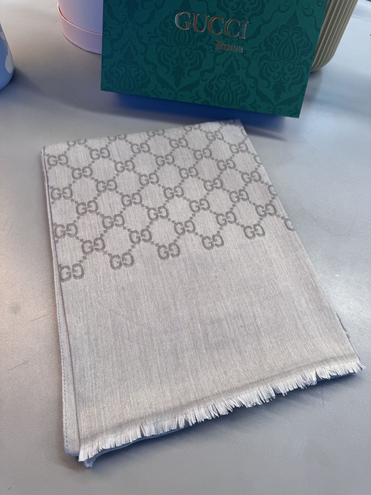 A Kalite İthal Yün İpek Şal - Duman