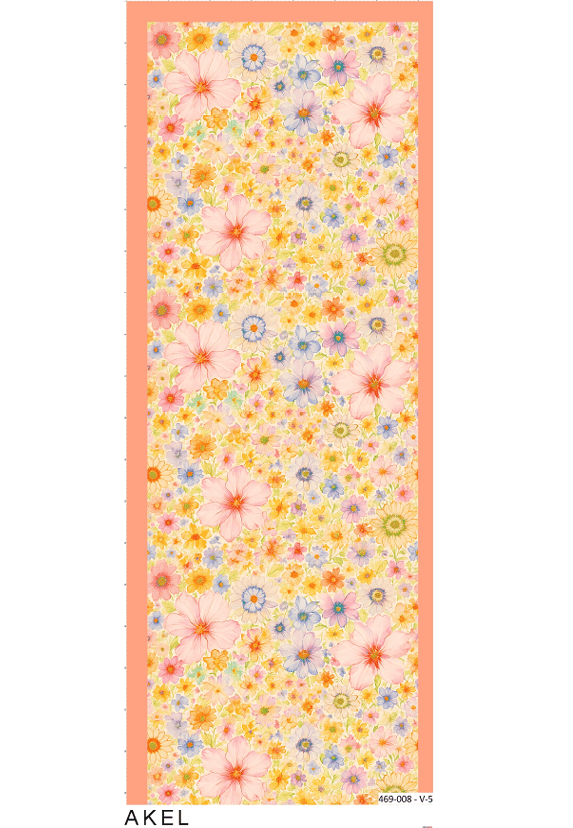 Eleya Şal Serisi - 469-008 - V- 5 - Portakal