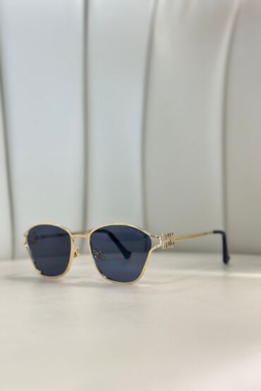 Mıu Mıu Metal Çerçeve Güneş Gözlüğü -Mavi