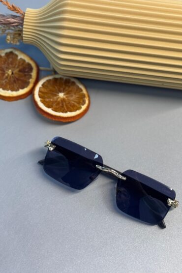 Cartier Santos Rimless Güneş Gözlüğü- Mor degrade.