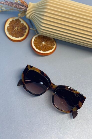 Prada Kate Spade Çerçeve Güneş Gözlüğü - Leopar