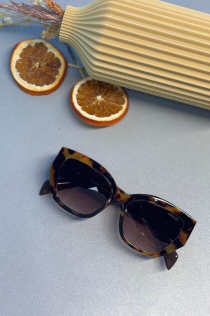 Prada Kate Spade Çerçeve Güneş Gözlüğü - Leopar