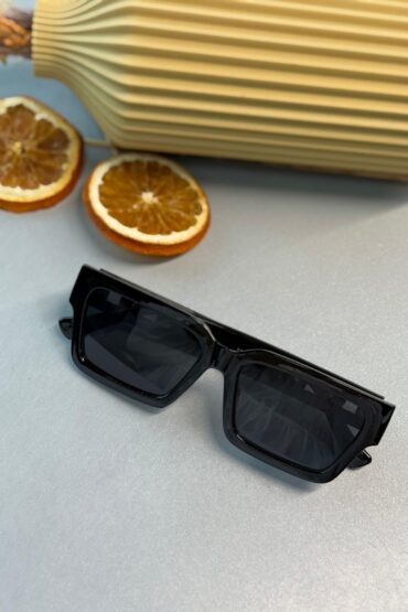 Versace Medusa Biggie Dikdörtgen Güneş Gözlüğü - Siyah