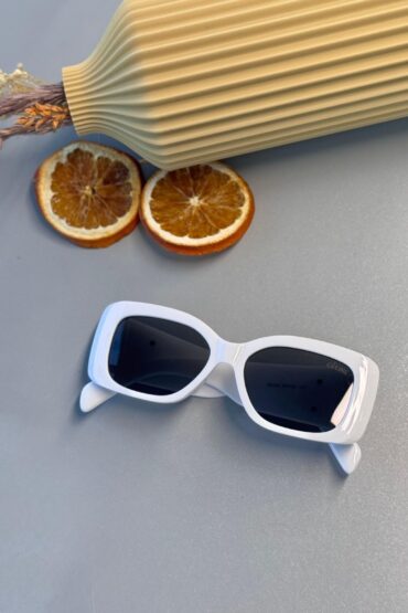 Celine Triomphe XL 01 CL - Dikdörtgen Güneş Gözlüğü - Beyaz