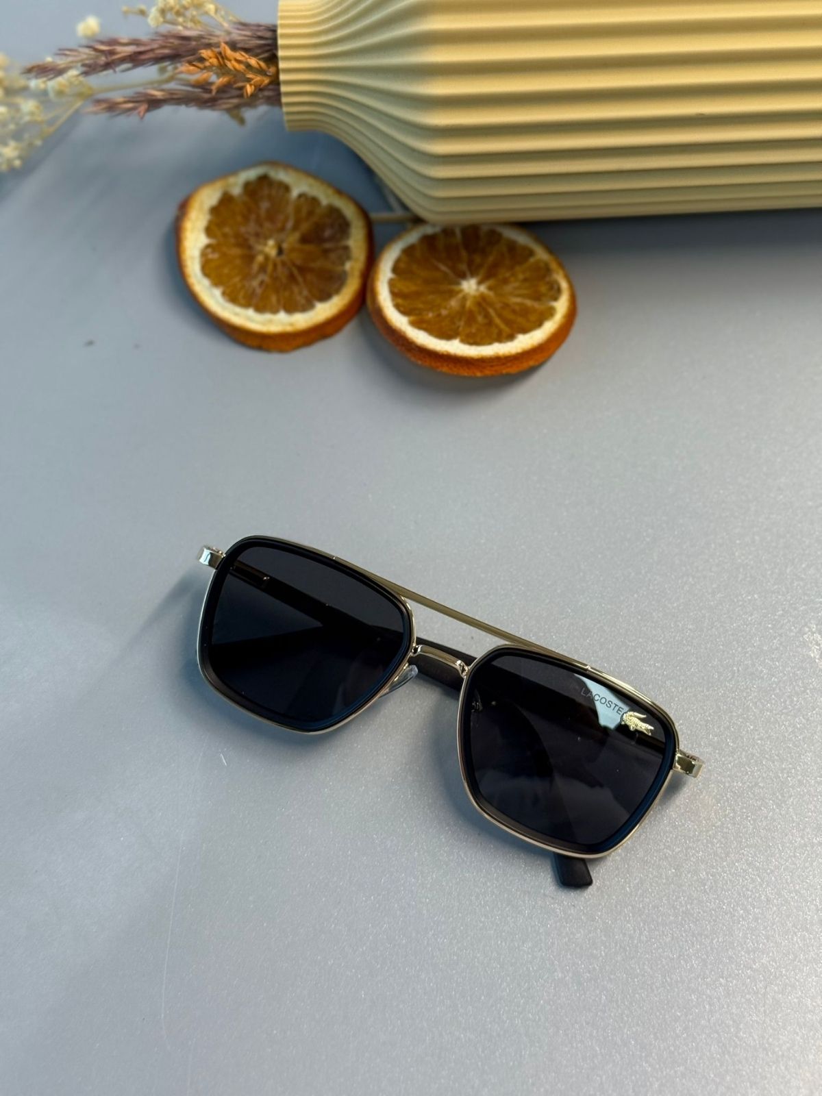 Lacoste Unisex Güneş Gözlüğü - Siyah Gold