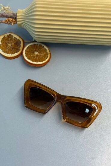 Loewe Anagram Bevelled LW Dikdörtgen Güneş Gözlüğü – Brown Gradient