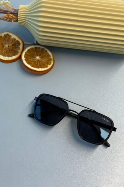 Prada PR 16VS Dikdörtgen Güneş Gözlüğü- Black