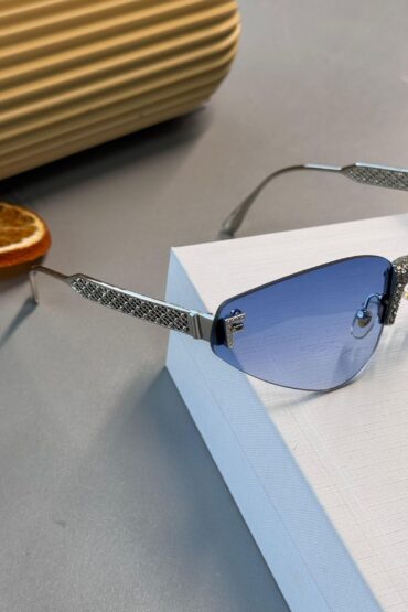 Fendi Üçgen Tasarım Daimond Güneş Gözlüğü - Mavi