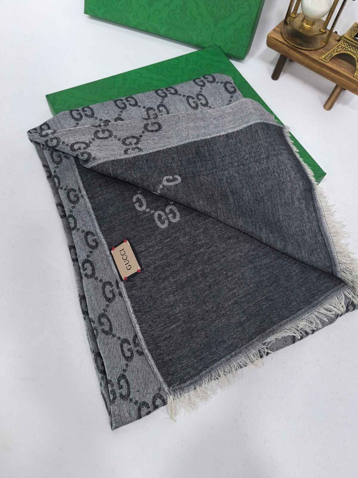 A Kalite İthal Yün İpek Şal – Siyah - Görsel 2