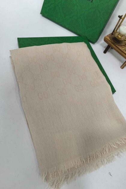 A Kalite İthal Yün İpek Şal - Bej