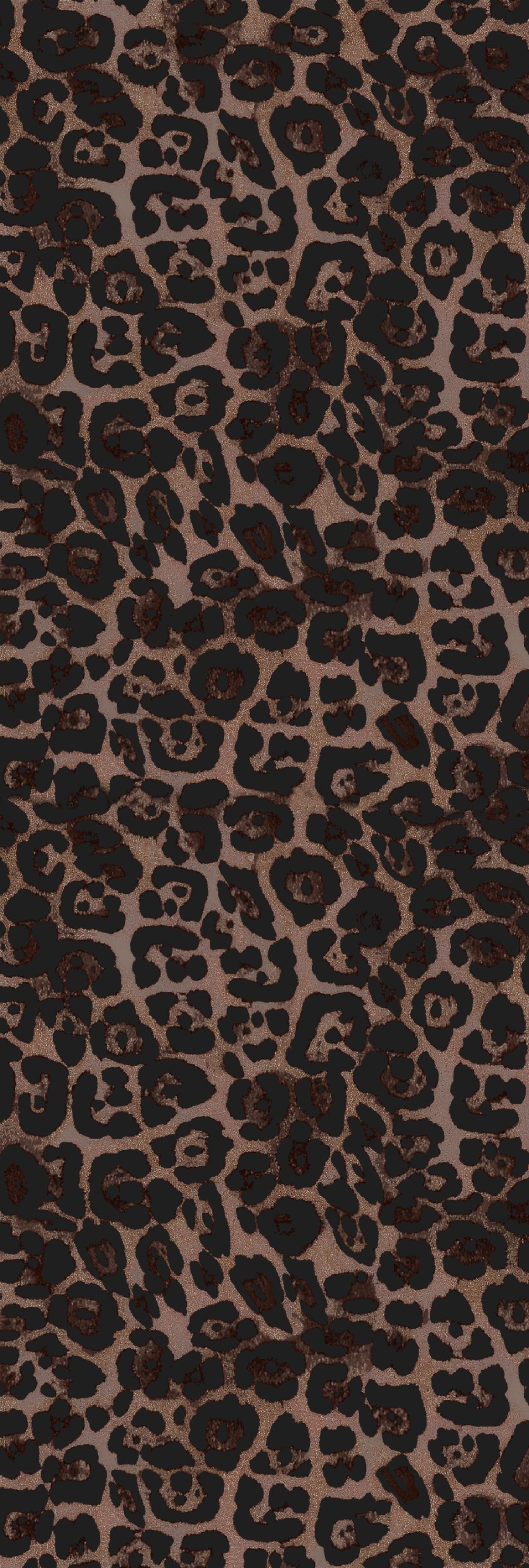 Leopar Pamuk Floş Şal - Kahve - Görsel 2