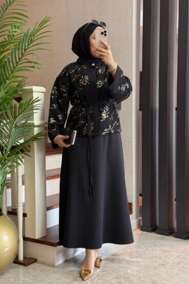 File Payet Etekli Takım - Siyah