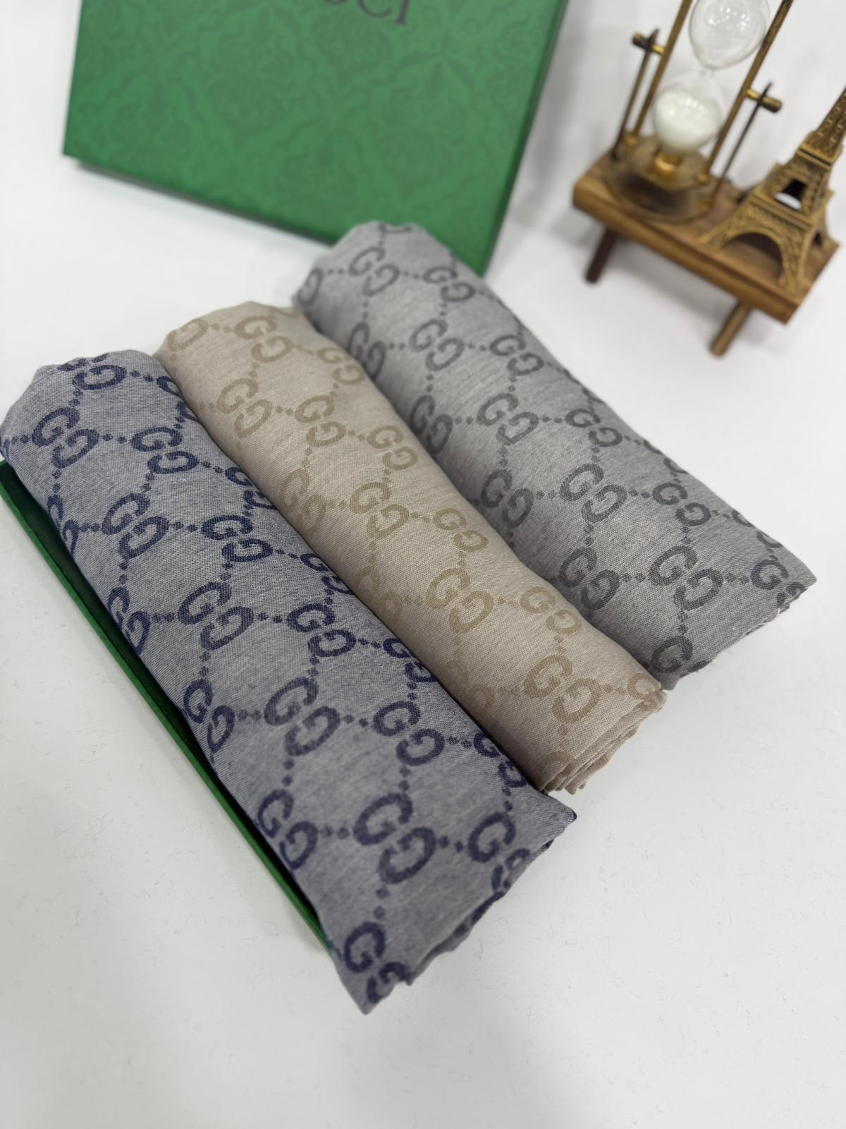 A Kalite G Desen Yazlık Yün İpek 3’lü Şal Seti