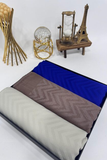 Zikzak Desen 3'lü Şal Seti