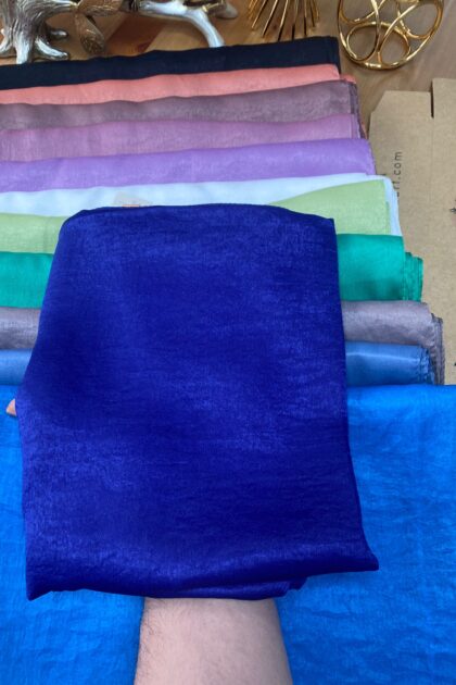 Bambu Kraş Premium İpek Şal - Morcivert - Organic ScarfsOrganic Scarfs